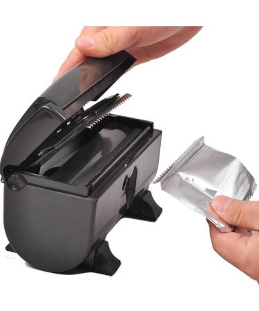 FRCOLOR 1pc Tin Foil Hairdressing Supplies Foil Nail Foil Dispenser Nail Beauty Hairdressing Foil Cutting Tool Automatic Abs Environmental Protection Material Black 17x9cm - Buy Online on GoSupps.com