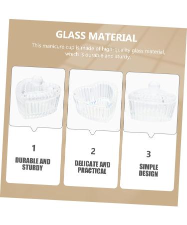 POPETPOP 2pcs Nail Art Crystal Cup Glass Nail Liquid Cup Nail Crystal Bowl Manicure Heart Shape Cup Nail Art Use Cups Nail Accessories Nail Tech Accessories Clear Cups Acrylic Powder medium Assorted Color - Buy Online on GoSupps.com