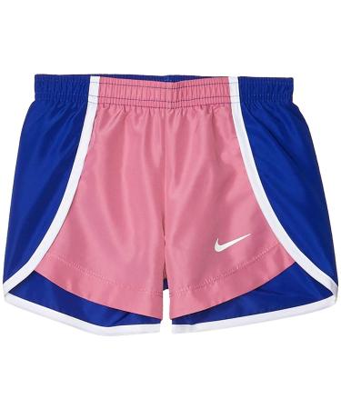 Nike Kids Baby Girl's Dry Tempo Running Shorts (Toddler) Magic Flamingo(36f095-acg)/Blue 6 Years