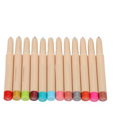 Natudeco 12pcs 0.03oz Eyeshadow Stick Set Women Waterproof Long Lasting Makeup Eye Shadow Pencil Cosmetics for Daily Makeup Party Masquerade Home
