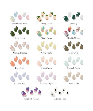 Shop Semi Cured Gel Nail Strips - 20 PCS Quality UV Gel Nail Stickers | Easy Application | Roseate Romance - Buy Online on GoSupps.com