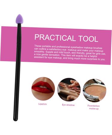 Healeved 5pcs Silicone Eyeshadow Brush Cream Eyeshadow Plastic Handle Simple Applicator Brush Purple - Buy Online on GoSupps.com