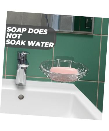 Ciieeo 8 Pcs Transparent Soap Box House Draining Dish Rack Soap Dish with Drain Soap Rack Soap Holder for Shower Wall House Draining Dish Bar Soap Holder Plastic Household Drain Rack - Buy Online on GoSupps.com