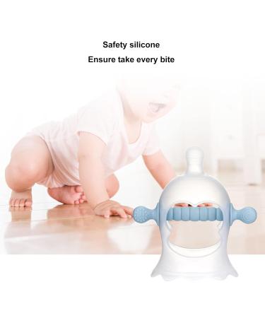 Wrist Hand Teether Monkey Head BPA Free Safe Teething Toy for Toddler Bed - Transparent Blue - Buy Online on GoSupps.com