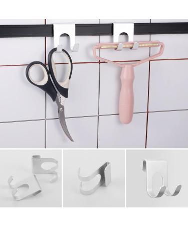 Ruggito 4-Piece Stainless Steel Razor Holder Hooks - Self-Adhesive Waterproof Multi-Purpose Bathroom & Kitchen Organizer - No Drilling Required - Buy Online on GoSupps.com