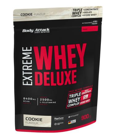 Body Attack Extreme Whey Deluxe Cookies & Cream 900g bag Cookies & Cream 900 g (1 pack) - Buy Online on GoSupps.com