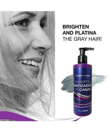 Xiomara Shampoo Matizador/Gray Toning Shampoo 2-Pack - 8.11 Fl Oz Each - Enhances Platinum Gray Hair - Buy Online on GoSupps.com