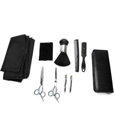 YAOGOHUA Professional Hair Cutting Thinning Scissors Salon Apron Hair Sweeping Brush Tool Set - Buy Online on GoSupps.com