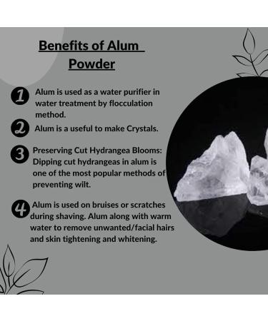 Buy AnNafi Alum Stone Block - Natural White Alum Crystal Rock & Shaving Stone Antiperspirant (250g) - International Shipping Available - Buy Online on GoSupps.com