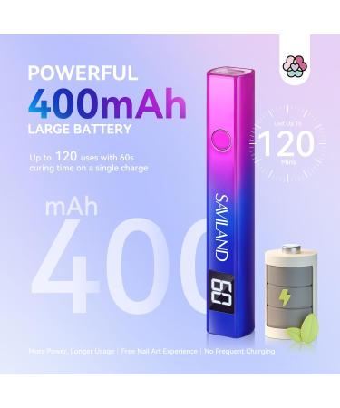 SAVILAND UV Light for Nails - Portable 12W LED Nail Lamp for Gel Polish & Glue - Mini Nail Dryer for Home DIY Manicure - Buy Online on GoSupps.com