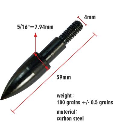 12pcs Archery Arrow Tips - 100/125/150/200 Grain Field Points - Target Practice Tips for Hunting Bow - Buy Online on GoSupps.com
