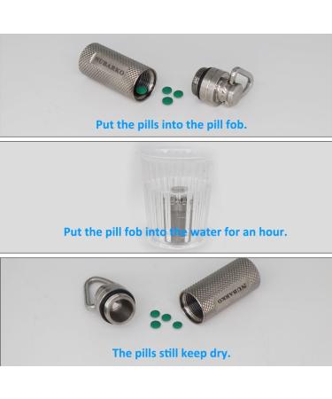 NUBARKO Mini Pill Fob - Titanium Keychain Pill Holder for Emergency Aspirin & Nitroglycerin | Waterproof Lightweight Non-Allergenic - Ideal for Men & Women - Buy Online on GoSupps.com
