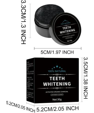 Natural Charcoal Teeth Whitening Powder | Activated Carbon for Whitening & Cleaning | Fresh Breath & Gum Care (1PC) - Buy Online on GoSupps.com