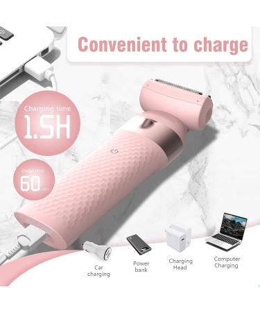 Buy SCDOM 3-in-1 Electric Intimate Razor for Women - Perfect for Bikini Zone Arms Legs & Armpits - Non-Slip Handle & Double Float Foils - Pink - Buy Online on GoSupps.com