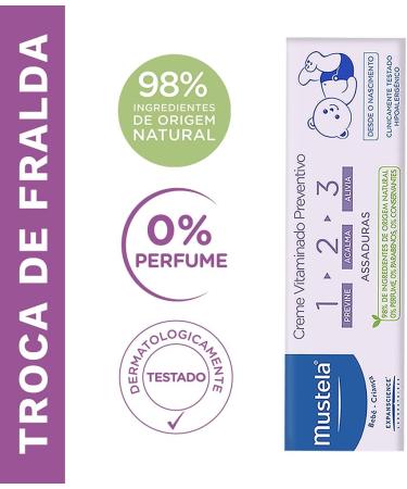 Mustela Vitamin Barrier 1 2 3 Cream 100ml - Pack of 1 | Gentle Baby Diaper Cream - Buy Online on GoSupps.com