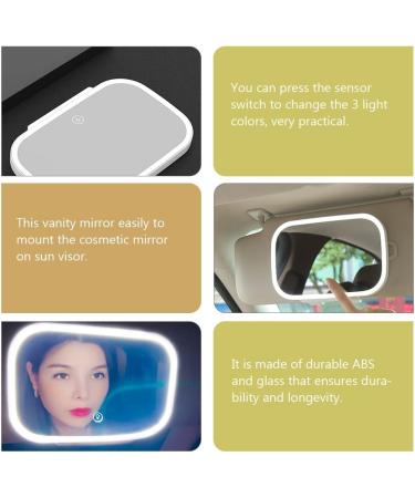 BESPORTBLE Vanity Mirror Visor Led Cosmetic Mirror Car Visor Cosmetic Mirror Luces Led Car Mirror Visor Light up Mirror Led Mirror Car Sun Visor for Car Leds Makeup Mirror White Automatic Abs White 20.1X16cm - Buy Online on GoSupps.com
