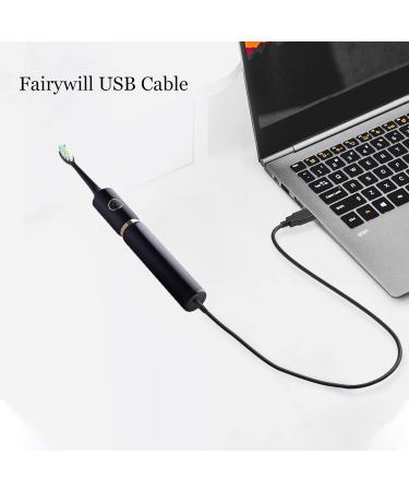 2-Pack Replacement Charger Cable for Fairywill/Dnsly/Initio/Vekkia Electric Toothbrush | 3ft USB Charging Cord - Buy Online on GoSupps.com