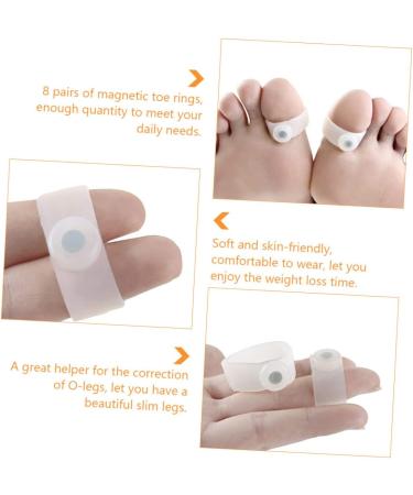 Healifty 25 Pairs Silicone Toe Covers with Acupoint Rings | Travel Magnet Elastic Bands | Transparent White - Set of 5 (3.1X3.1X1.2CM) - Buy Online on GoSupps.com