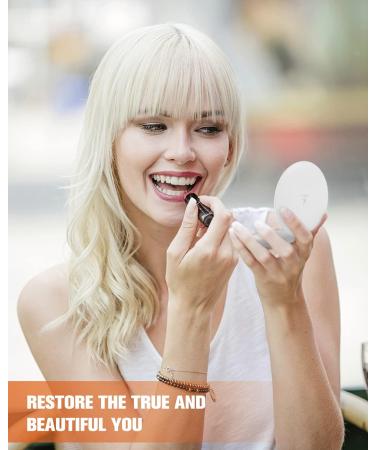 Gercy LED Compact Mirror with 3 Color Lights | Portable Purse Pocket Mirror 1x/2x Magnification | USB Rechargeable 3.5 inch Round Travel Mirror - Buy Online on GoSupps.com