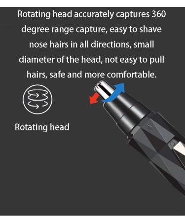 2-in-1 Rechargeable Sideburn & Nose Hair Trimmer for Men & Women - Painless Professional & Easy to Clean (Black) - International Shipping Available - Buy Online on GoSupps.com