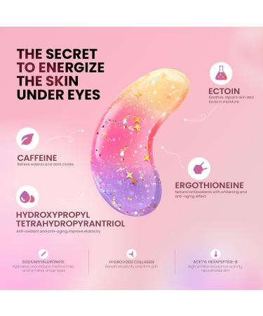 Under Eye Patches (24 Pairs) - Tri-Color Glitter Gel Pads for Dark Circles Puffiness & Wrinkles | Natural Collagen Eye Mask for Women & Teens - Buy Online on GoSupps.com