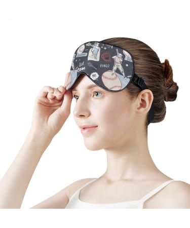 Light-Blocking Sleep Mask for Baseball Players | Comfortable Adjustable Blindfold Eye Cover for Women & Men | Team Sports Eye Masks - Buy Online on GoSupps.com