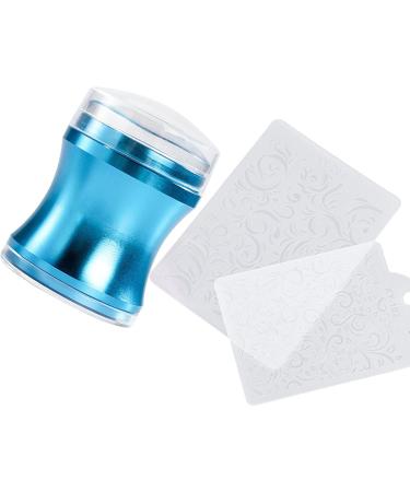 Nail Art Stamper with Schabern | Silicone Nail Stamps for Manicure | Blue Transparent Soft Stamp - International Shipping Available - Buy Online on GoSupps.com