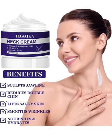 HASAIKA Neck Cream Anti Aging Neck Cream Firming Neck Cream Firms the Neck and D collet and Slows Down Skin Aging - Buy Online on GoSupps.com