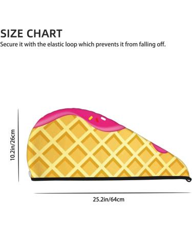 Red Ice Cream Microfiber Hair Towel - Super Absorbent Coral Velvet Wrap for Long Curly & Thick Hair | Quick Dry Hair Cap for Women - Buy Online on GoSupps.com