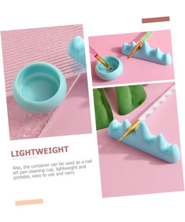 Healeved 1 Set Nail Art Brush Cup Manicure Pen Holder Nail Remover Bowl Nail Pencil Holder Nail Soak off Nail Brush Wash Holder Press on Pedicure Nail Stand Paint Brush Nail Removal Plastic - Buy Online on GoSupps.com
