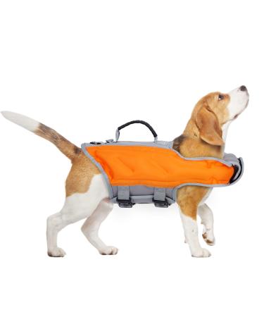 Ownpets inflatable dog vest high buoyancy light dog swimming vest for swimming boating adjustable pet rescue protection with reflective strips and rescue handle (Large) - Buy Online on GoSupps.com