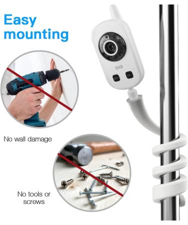 Holaca Flexible Babyphone Holder for GHB Camera - 2.4GHz Video Baby Monitor 5 720 HD IPS Display - Buy Online on GoSupps.com
