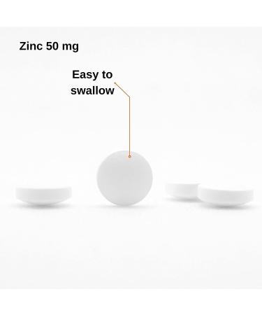 Pharmatech Zinc 50mg Immune Support Supplement - Chelated Gluconate Mineral Antioxidant for Men and Women - 60 Easy-to-Swallow Tablets - Buy Online on GoSupps.com