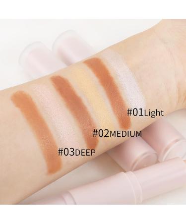 Boobeen Highlight and Contour Stick - Dual-ended Cream Makeup Pencil Kit for Long-lasting & Waterproof Contouring, Bronzing, and Highlighting - 01Light - Buy Online on GoSupps.com