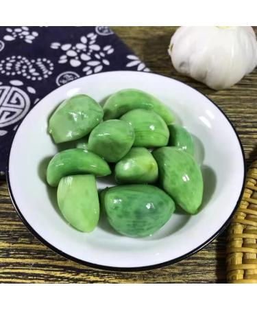 Shandong LABA Garlic Pickled Vegetable Fresh Sugar Garlic Shandong Specialty Pickled Pickles Sweet and Sour Garlic Emerald Green Garlic Garlic Pickle (50g/Bag 1pc) - Buy Online on GoSupps.com