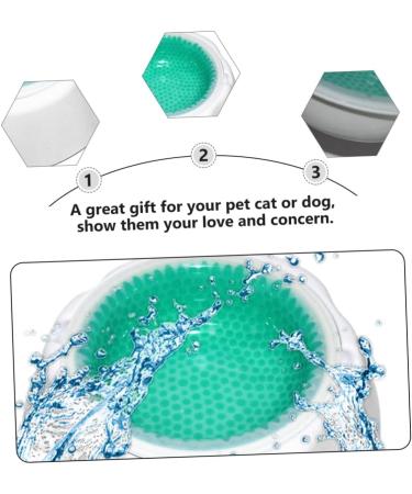Ipetboom Cooling Dog Cooler Bowl Cats Water Bowl Dog Food Feeder Pet Bowl Pp Indoor Cooling Artifact 24X17X6.6CM Green - Buy Online on GoSupps.com