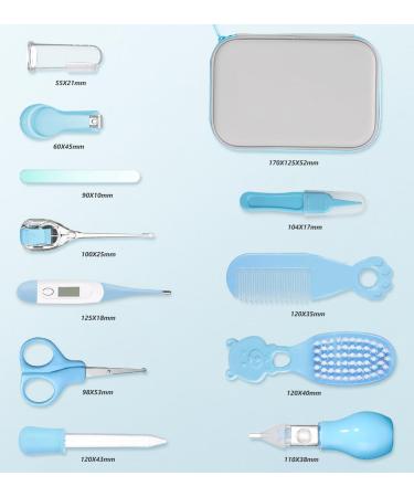 11-Piece Portable Baby Care Set | Newborn Accessories for Boys & Girls | Hairbrush Nail Clipper & Nasal Aspirator - Buy Online on GoSupps.com