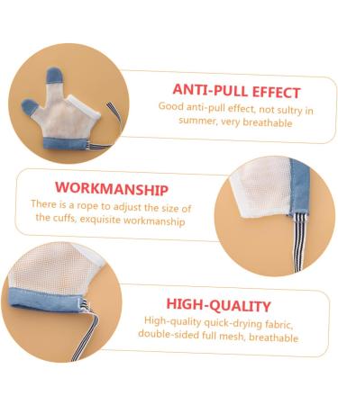 Toddmomy 4 Pairs Anti-Eating Gloves Infant Outdoor Toys Munch Mittens for Babies Silicone Mitts Baby Sucking Thumb Thumb Guard Teething Toys Yarn Gloves Kids Mitt Breathable Gloves Nylon As Shown 1x4pcs 11.5X6.5CMx4pcs - Buy Online on GoSupps.com