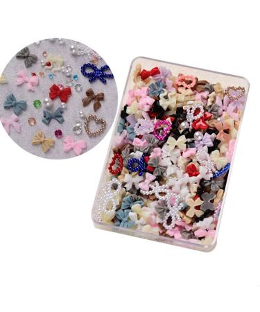 Manicure Rhinestones Cartoon Kawaii Accessories Butterfly-shape 3D Special Design Bear Nail Decoration(03)