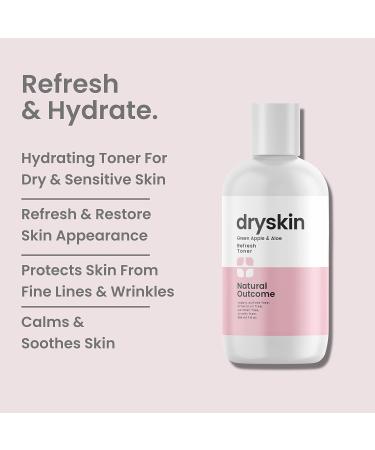 Natural Outcome Skincare Hydrating Face Toner with Witch Hazel, Green Apple & Aloe Vera - Gentle Soothing Cleansing Water Lotion for Dry Skin - 8 oz - Buy Online on GoSupps.com