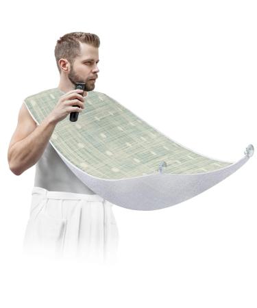Beard Bib Apron Beard Bib Hair Catcher for Men Shaving and Trimming Non-Stick Waterproof Beard Cape Grooming Cloth Polka Dot Lines