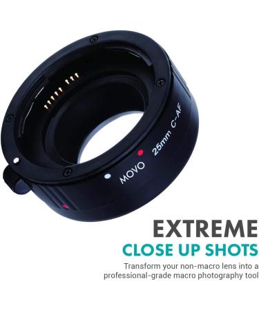 Movo AF 25mm Macro Extension Tube for Canon EOS DSLR Cameras - Auto Focus and Metering Passthrough - Buy Online on GoSupps.com
