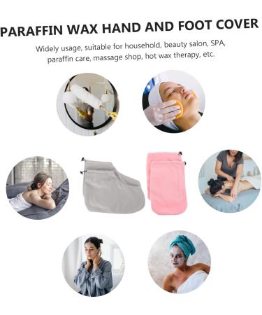 minkissy 3 Sets Gloves Wax Insulated Foot Cover Spa Mittens Grooming Glove Wax Mitts Heated Mittens Hand Wax Cover Paraffin Wax Bath Foot Cover Work Tools Fabric Washable Elastic Band Pink - Buy Online on GoSupps.com