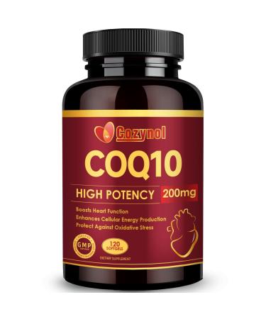 CoQ10 200mg Softgels with PQQ & Omega 3, Maximum Absorption Coenzyme Q10, Powerful Antioxidant for Heart & Energy Health, 120 Count, 4 Month Supply, Non-GMO