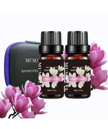 Magnolia Essential Oil 100% Pure Oganic Plant Therapeutic Grade Natrual Flower Oil for Diffuser,Aromatherapy,Cleaning,Home,SPA,Massage, Perfumes,Humidifier,Skin,Care,Sleep,Soap,Candles 2 Pack 10ml…