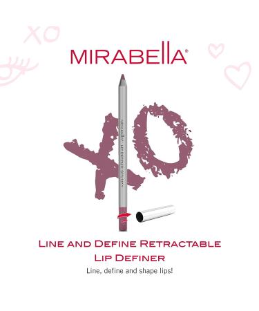 Mirabella Lip Definer Pencil Spunky - Retractable Lip Liner with Sharpener - Long-Lasting & Vitamin-Infused Formula - Gluten & Cruelty-Free - Buy Online on GoSupps.com