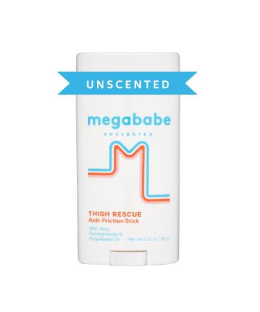 Megababe Thigh Rescue Anti-Chafe Stick | Prevents Skin Chafe & Irritation | Thighs arms bra-lines & more | 2.12oz - Unscented