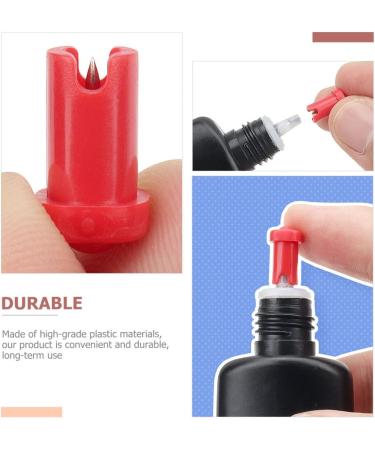 CLISPEED 100 pi ces Bouteille Colle pour Cils avec Aiguille Obstruction Rouge pour Remplacement de Bouchon de Colle Cils Pratique et Durable - Buy Online on GoSupps.com