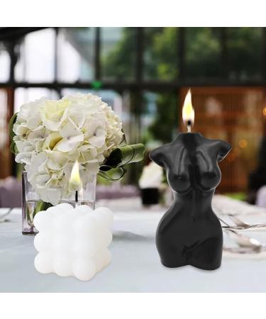 Buy 2 Pieces Bubble & Female Body Shaped Soy Wax Candles | Cute Home Decor & Perfect Gifts for Bedroom Bathroom & Weddings - Buy Online on GoSupps.com