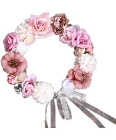 JSGHGDF Flower Headbands Women Bride Flower Crown For Wedding Party Supply Floral Garlands Crown Hair Wreath Floral Headbands Coffee color - Buy Online on GoSupps.com